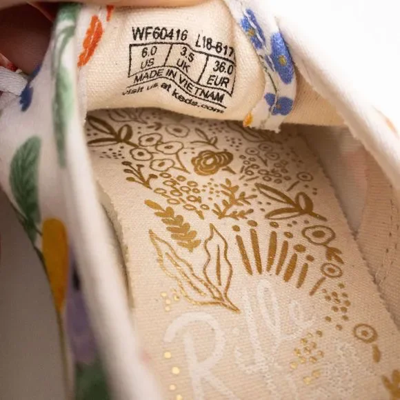 KEDS x RIFLE PAPER CO. Champion Garden Party Sneaker Size 6 - Picture 4 of 12